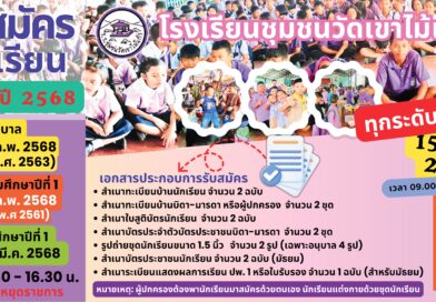 รับสมัครนักเรียน ปีการศึกษา 2568
